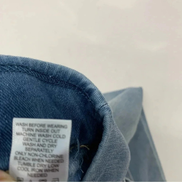 Logo Lori Goldstein Jeans Woman 14 Tall Knit Pull On Straight Pockets Stretch - Picture 13 of 14